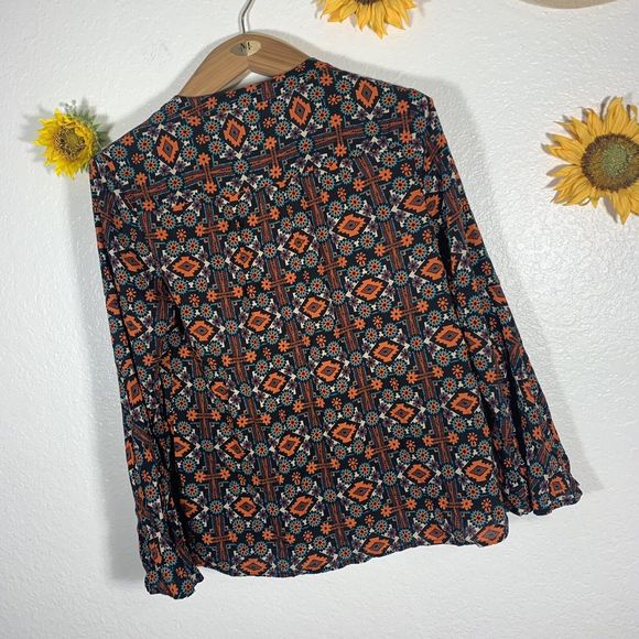 Cato Est. 1946 Geometric Boho Hippy Blouse Size Medium Women’s - Picture 9 of 9